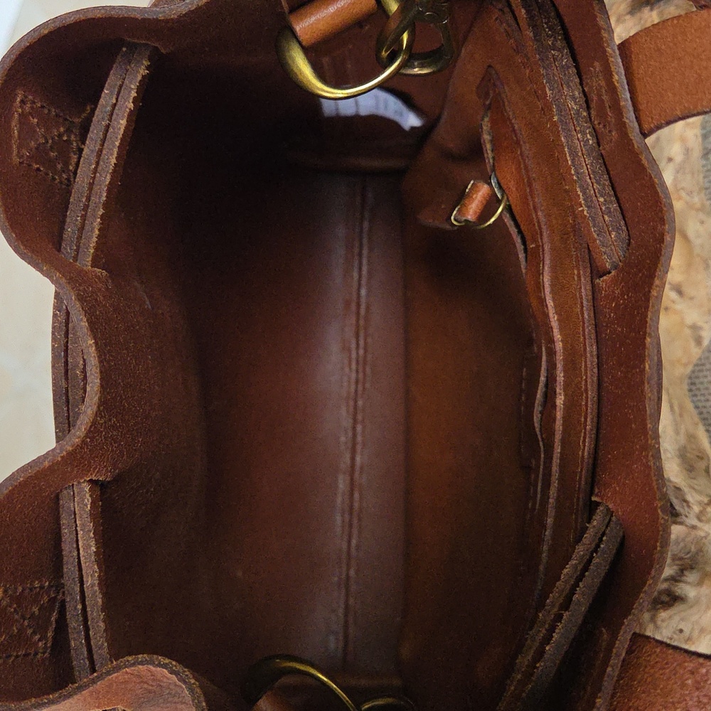 Madewell Brown Leather Bucket Bag - Picture 6 of 14